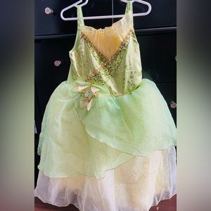 Official Disney Parks Princess Tiana Costume with Tiara Septor, and Slippers